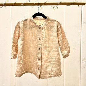 Good Condition Rylee + Cru Peach Smock Shirt Dress 4-5Y
